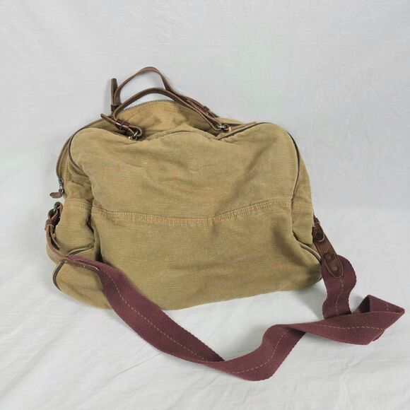 Rugby Ralph Lauren Canvas Leather Weekender Duffle Bag - Picture 1 of 12